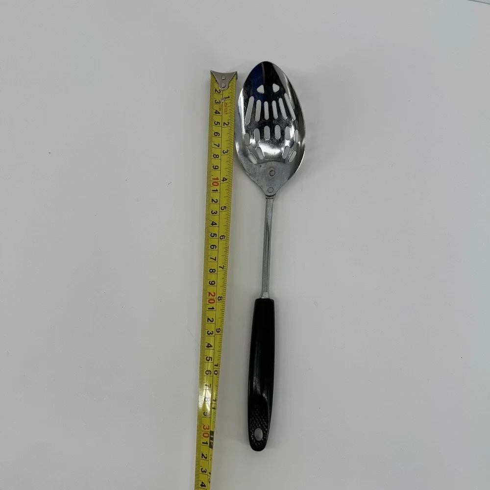 Vintage Ecko Chromium Plated Slotted Serving Spoon USA Retro Kitchen Cooking